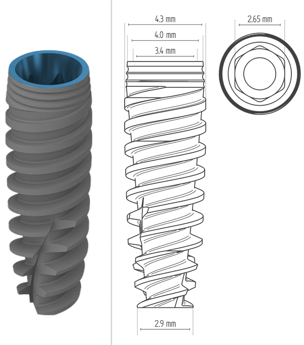 Dental Implant | Wide Platform | Closefit | ADIN — Buy Online | IMPLANTSKART