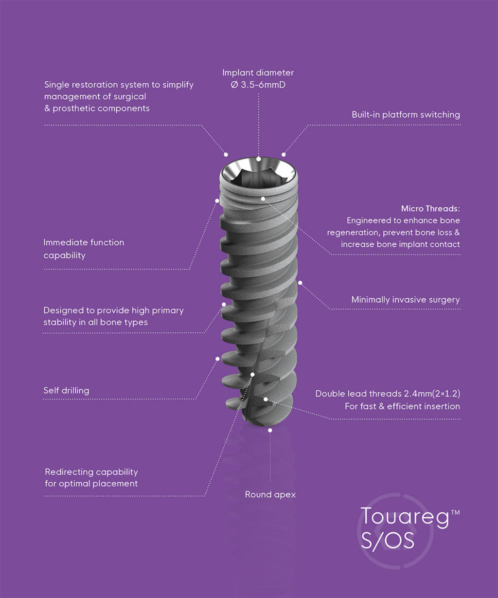ADIN Touareg-S Dental Implant | Without Abutment | ImplantsKart
