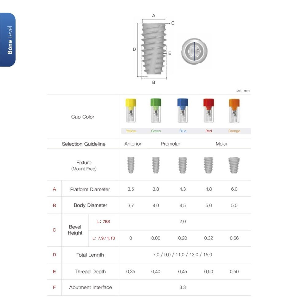 Dental Implant | Bone Level | Bright | Dentium