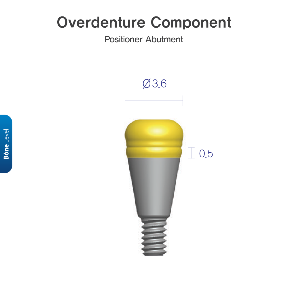 Positioner Abutment | Bone Level | Bright | Dentium
