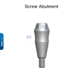 Screw Abutment | Bone Level | Bright | Dentium