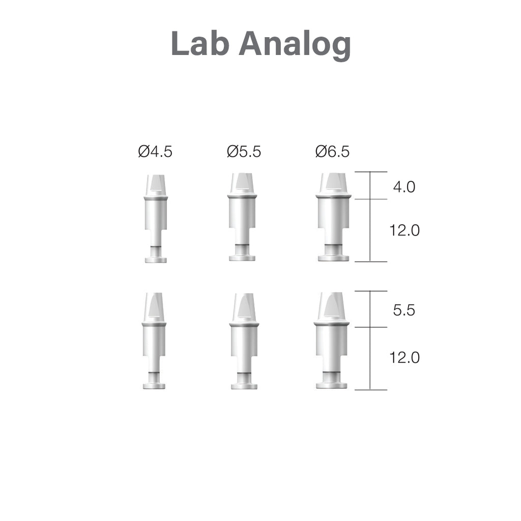 Lab Analog |  Tissue Level | 3.8mm x 12mm | Bright | Dentium