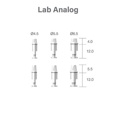 Lab Analog |  Tissue Level | 3.8mm x 12mm | Bright | Dentium
