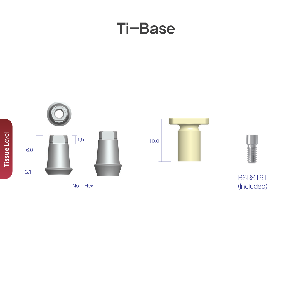 Ti-Base | Tissue Level | Bright | Dentium