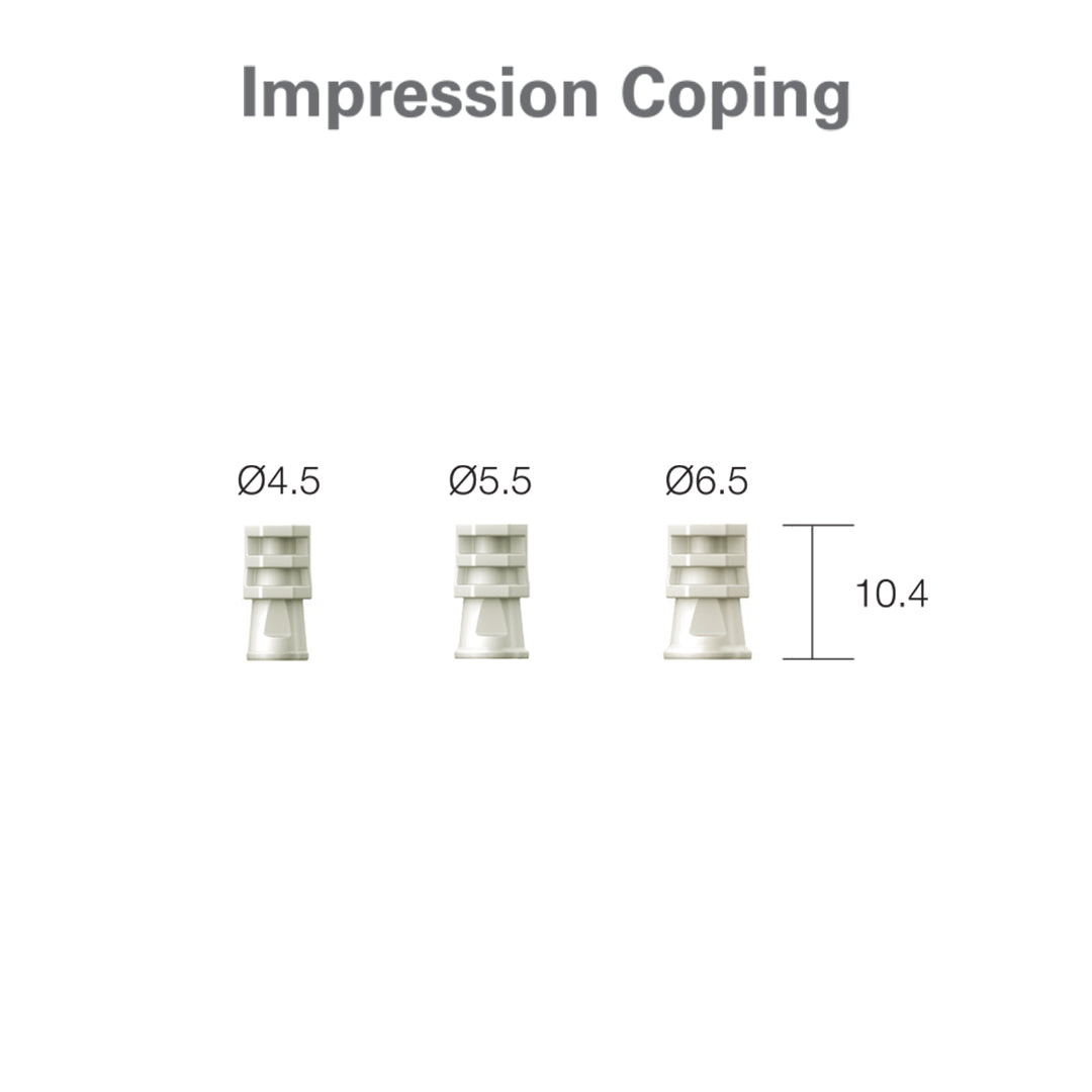 Impression Coping | Tissue Level | Transfer 3.8mm | Bright | Dentium