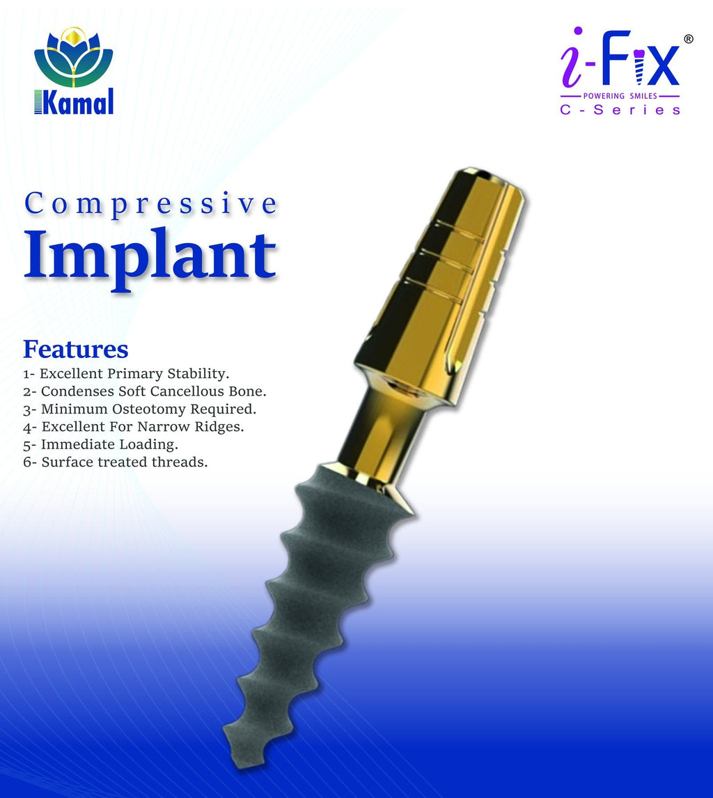 Compressive Implant | C-Series | I-Fix | One Piece Implant | ImplantsKart
