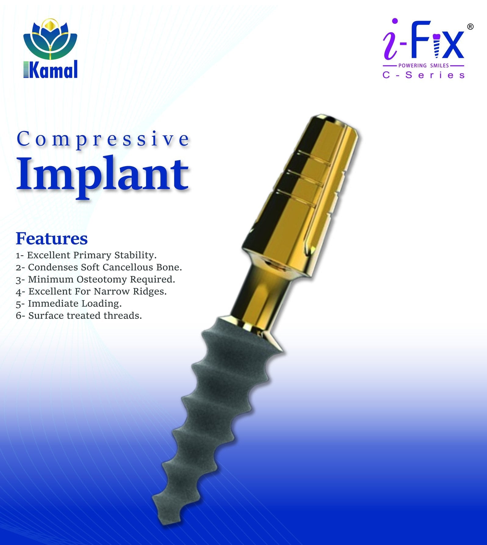 Bi-Cortical Implant | C-Series | I-Fix | ImplantsKart
