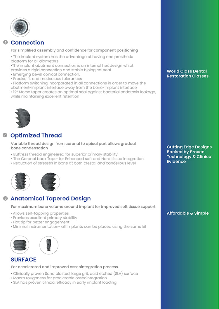 Dental Implant | I-Series | I-Fix | Without Abutment | ImplantsKart