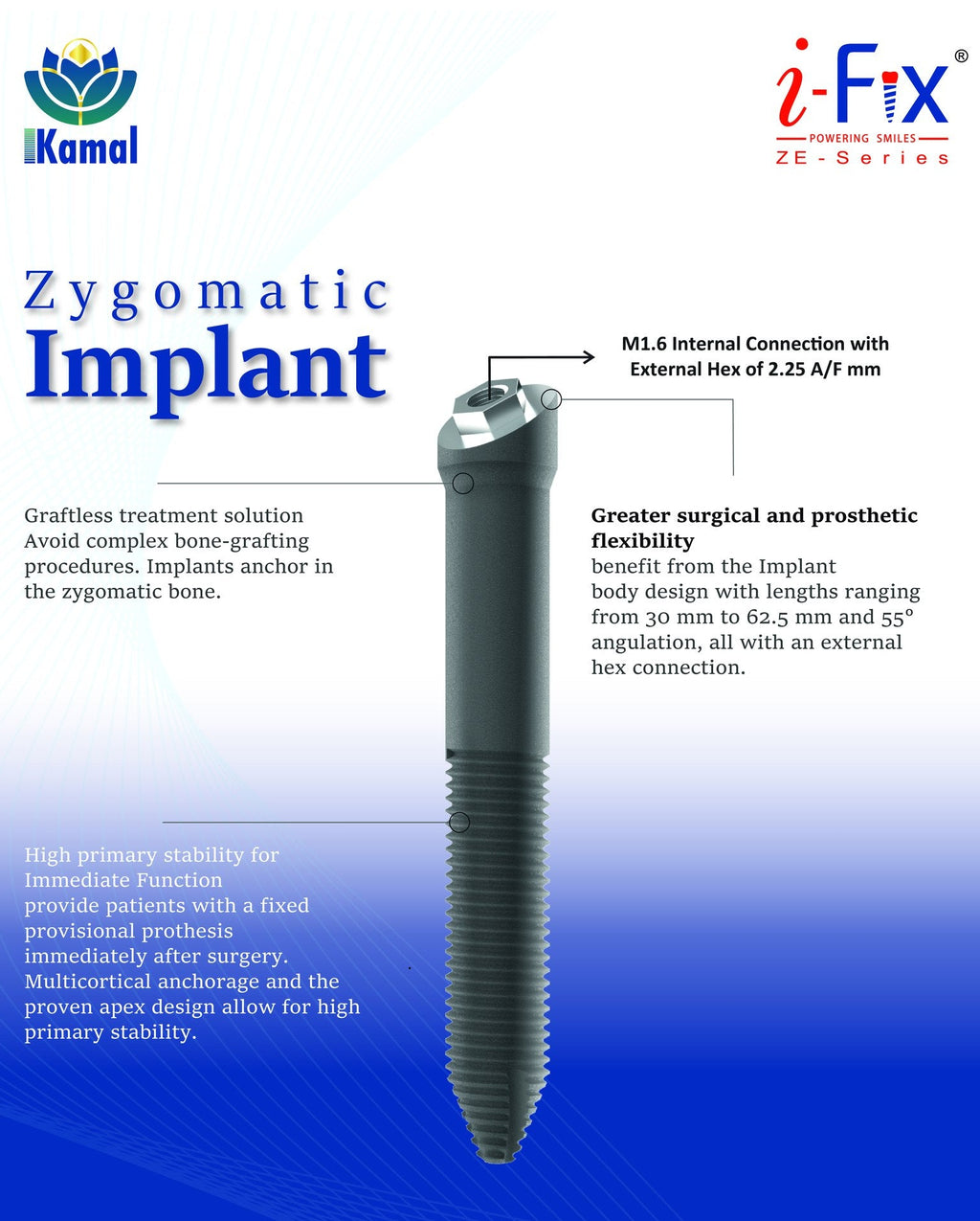 Dental Implant | ZE-Series | Zygone | I-Fix | Without Abutment | ImplantsKart
