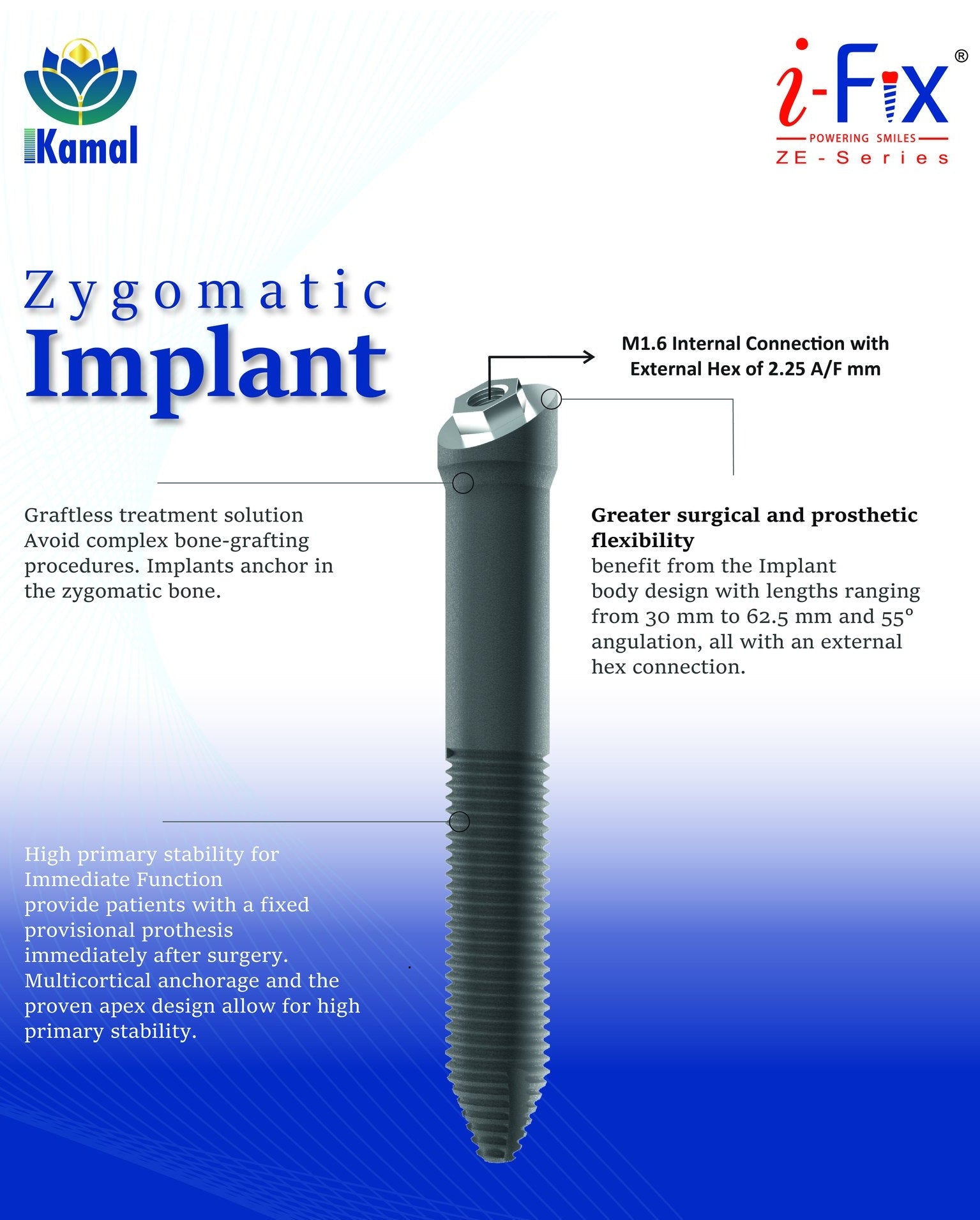 ZE-Series | Dental Implant | Zygone | I-Fix | ImplantsKart
